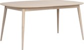 Rowico Dawsone Uitschuifbare Ovale Eettafel - Whitewash Eikenfineer - L160 X B105 X H75 Cm