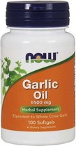 Supplementen - Garlic Knoflook oil 1500mg - Vegan - 100 Softgels NOW
