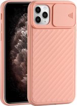 GSMNed – iPhone 11 pro Roze  – hoogwaardig siliconen Case Roze – iPhone 11 pro Roze – hoesje voor iPhone Roze – shockproof – camera bescherming