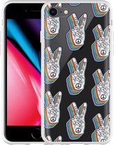 iPhone 8 Hoesje Love & Peace - Designed by Cazy