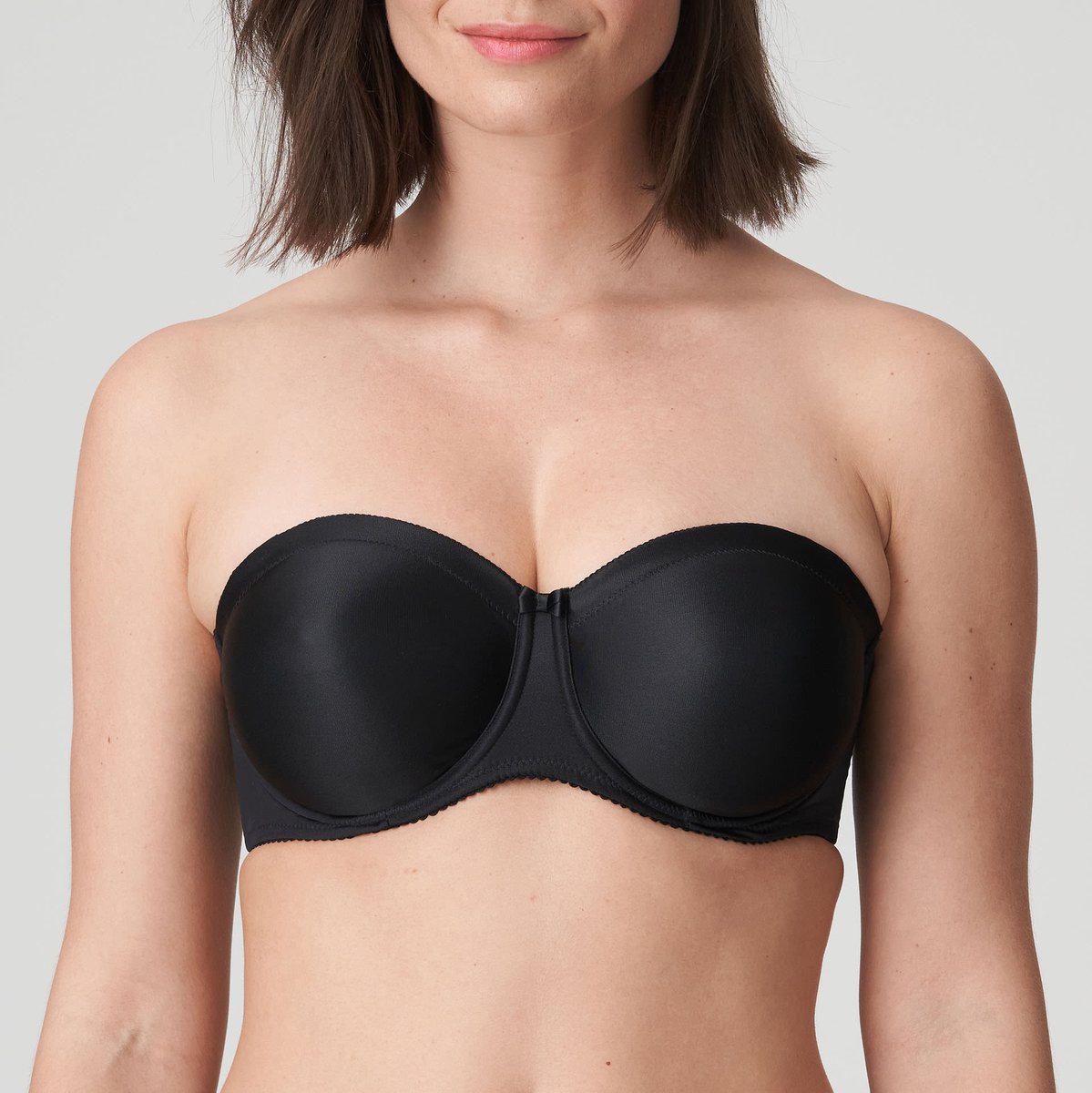 PrimaDonna Satin Strapless Bh 0161331 Zwart - maat EU 70G / FR 85G