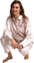 Cocodream Flanel Pyjama Ruit Oudroze maat XXL