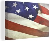 Drapeau classique des États-Unis sur toile 2cm 120x80 cm - Tirage photo sur toile (Décoration murale salon / chambre)