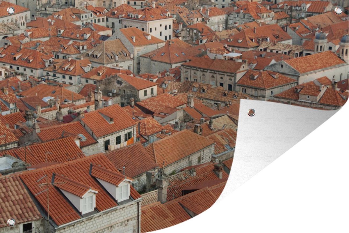 Tuinposter Joegoslavië De oranje daken van een Kroatische