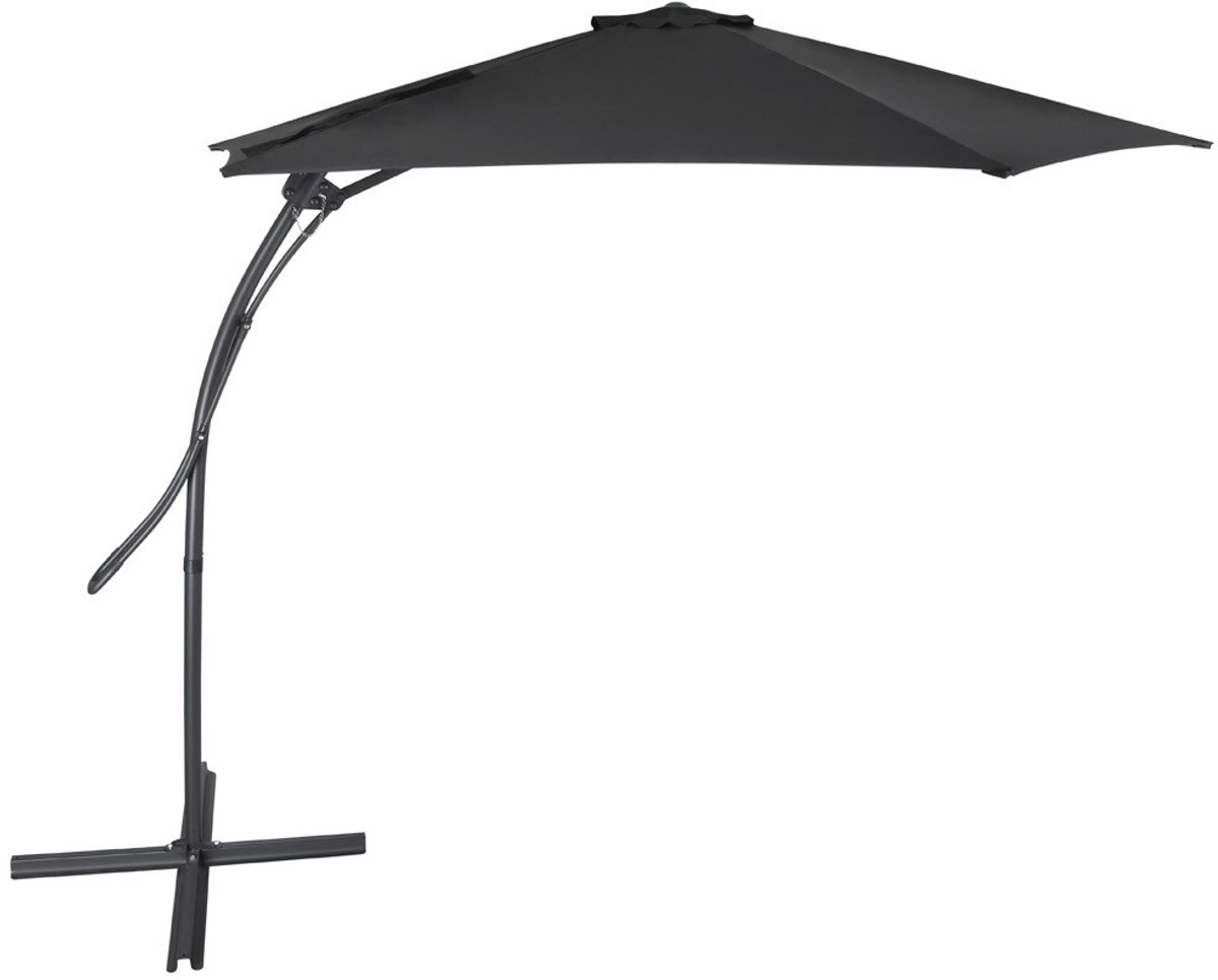 Bol.com Feel Furniture – Zweefparasol – 3 Meter – Donkergrijs aanbieding
