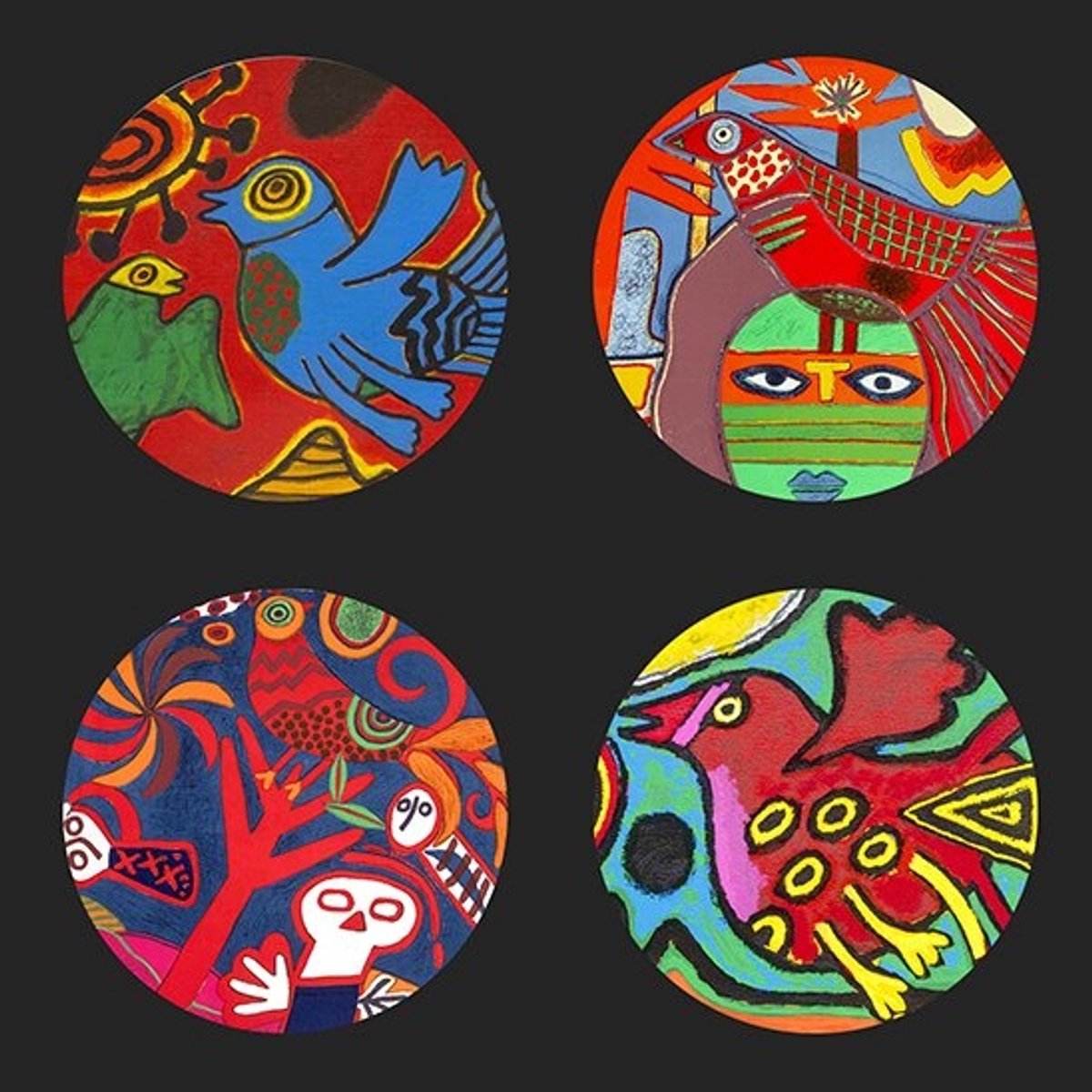 Corneille Onderzetters – Birds – Set van 4 – Ø 10 cm