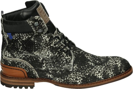 Floris van Bommel Pony veterboots zwart - Maat 42 | bol.com
