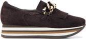 Softwaves Sneakers Dames - Lage sneakers / Damesschoenen - Suède - 7.78.08     -  Bruin - Maat 38.5