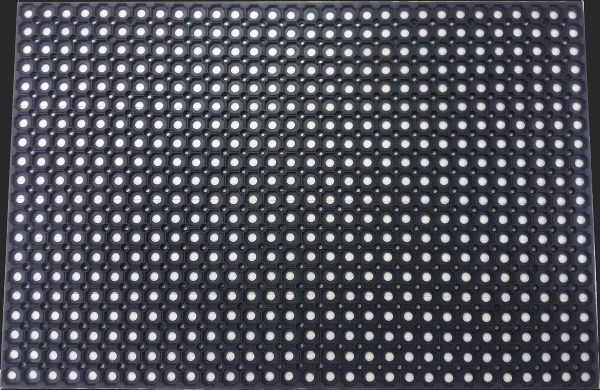 Carpe mathique Rubberen deurmat Riyad - Zwart - 40 x 60 cm