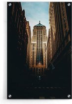Walljar - Chicago Building - Muurdecoratie - Plexiglas schilderij