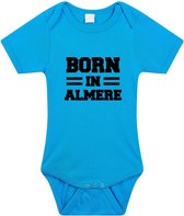 Born in Almere tekst baby rompertje blauw jongens - Kraamcadeau - Almere geboren cadeau 80 (9-12 maanden)