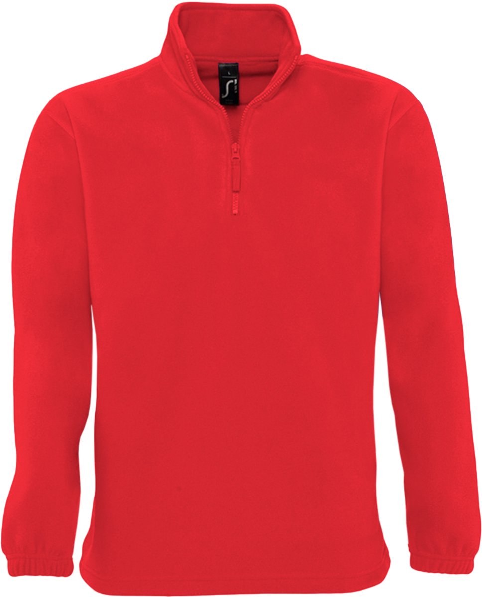SOLS Ness Unisex Zip Neck Anti-Pill Fleece Top Rood