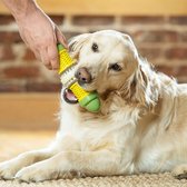 Busy Buddy Corn - Kauwspeelgoed voor honden - Voor een gezond gebit - Vulbaar met rawhide traktatie ringen - Verkrijgbaar in 2 maten - Corn S/M