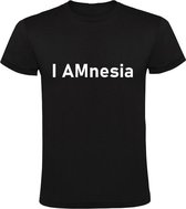 I AMnesia t-shirt Heren | haze | wiet | thc | joint | hiphop | coffeeshop | Zwart