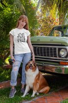 My Kids Have Paws T-Shirt, Funny Dog Tees, Unique Gift For Dog Moms, Cute Dog Lover T-Shirt, Dog Owner Gifts, Unisex Soft Style T-Shirt, D001-013W, M, Wit