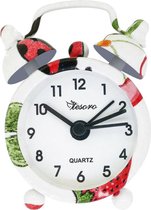 Tesoro Wekker Junior 4,5 X 2 X 6 Cm Staal Rood/wit/groen/zwart