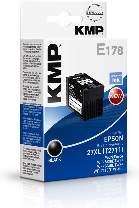 KMP E178 cartouche d'encre Noir