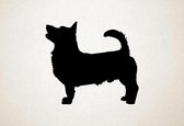 Silhouette hond - Lancashire Heeler - S - 45x51cm - Zwart - wanddecoratie