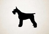 Silhouette hond - Giant Schnauzer - Reuzenschnauzer - M - 60x71cm - Zwart - wanddecoratie