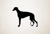 Silhouette hond - Greyhound - Windhond - S - 45x57cm - Zwart - wanddecoratie