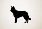 Silhouette hond - Bohemian Shepherd - Boheemse herder - M - 60x75cm - Zwart - wanddecoratie