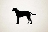 Silhouette hond - Grand Anglo-francais Blanc Et Orange - S - 42x60cm - Zwart - wanddecoratie