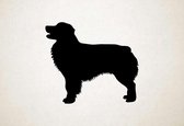 Silhouette hond - Miniature Australian Shepherd - Miniatuur Australische herder - M - 60x68cm - Zwart - wanddecoratie