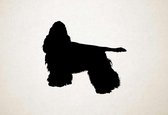 Silhouette hond - American Cocker Spaniel - Amerikaanse cocker-spaniël - M - 60x69cm - Zwart - wanddecoratie