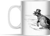 Mok - Nette pinguïns vluchten voor stropers - 350 ml - Beker