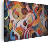 Artaza - Peinture sur toile - Fond de guitare coloré - Abstrait - 120 x 80 - Groot - Photo sur toile - Impression sur toile