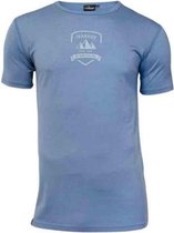 Ivanhoe t-shirt Agaton Shield voor heren van 100% merino wol - Blauw