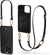 Spigen Cyrill Classic Charm kunstleer en TPU hoesje voor iPhone 13 Pro Max - zwart