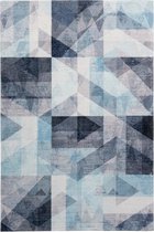 Modern laagpolig vloerkleed Delta - Blauw - 120x170 cm