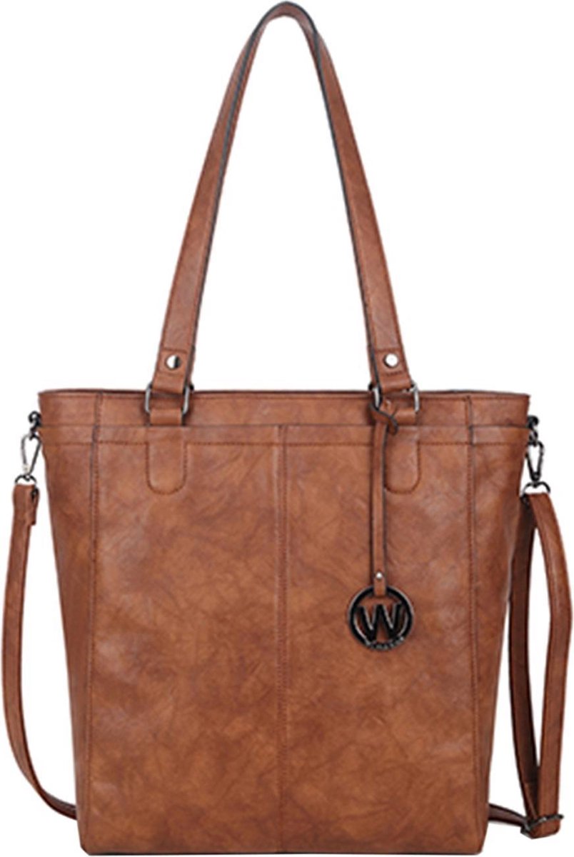 Wimona Fatma 4090 Shopper / Schoudertas / Laptoptas - 13 inch - Cognac