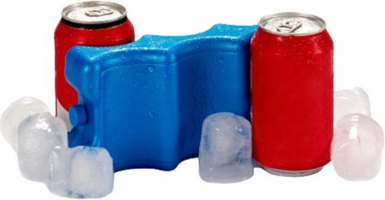 Koelelementen voor blikjes 10 x 5,5 x 21 cm blauw - Koelblokken/koelelementen voor koeltas/koelbox van KOEL — afbeelding 5