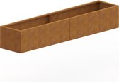 MySteel Cortenstaal plantenbak Texas xxl 2400x500 Inclusief Bodemplaat  - Hoogte: 800mm