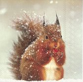 IHR - Winter squirrel - papieren lunch servetten