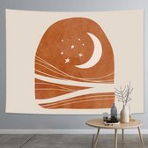 Dik Farbic Tapijt Overdreven Abstracte Stijl Woondecoratie Opknoping Achtergrond Bedekkende Doek, Maat: 200x150cm (Sun Moon 03)
