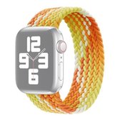 Vervangende horlogeband van nylon met enkele lus, maat: XS 135 mm voor Apple Watch Series 6 & SE & 5 & 4 44 mm / 3 & 2 & 1 42 mm (geurig oranje)