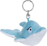 sleutelhanger Dolphin Del-Finchen¬†junior 10 cm blauw/wit