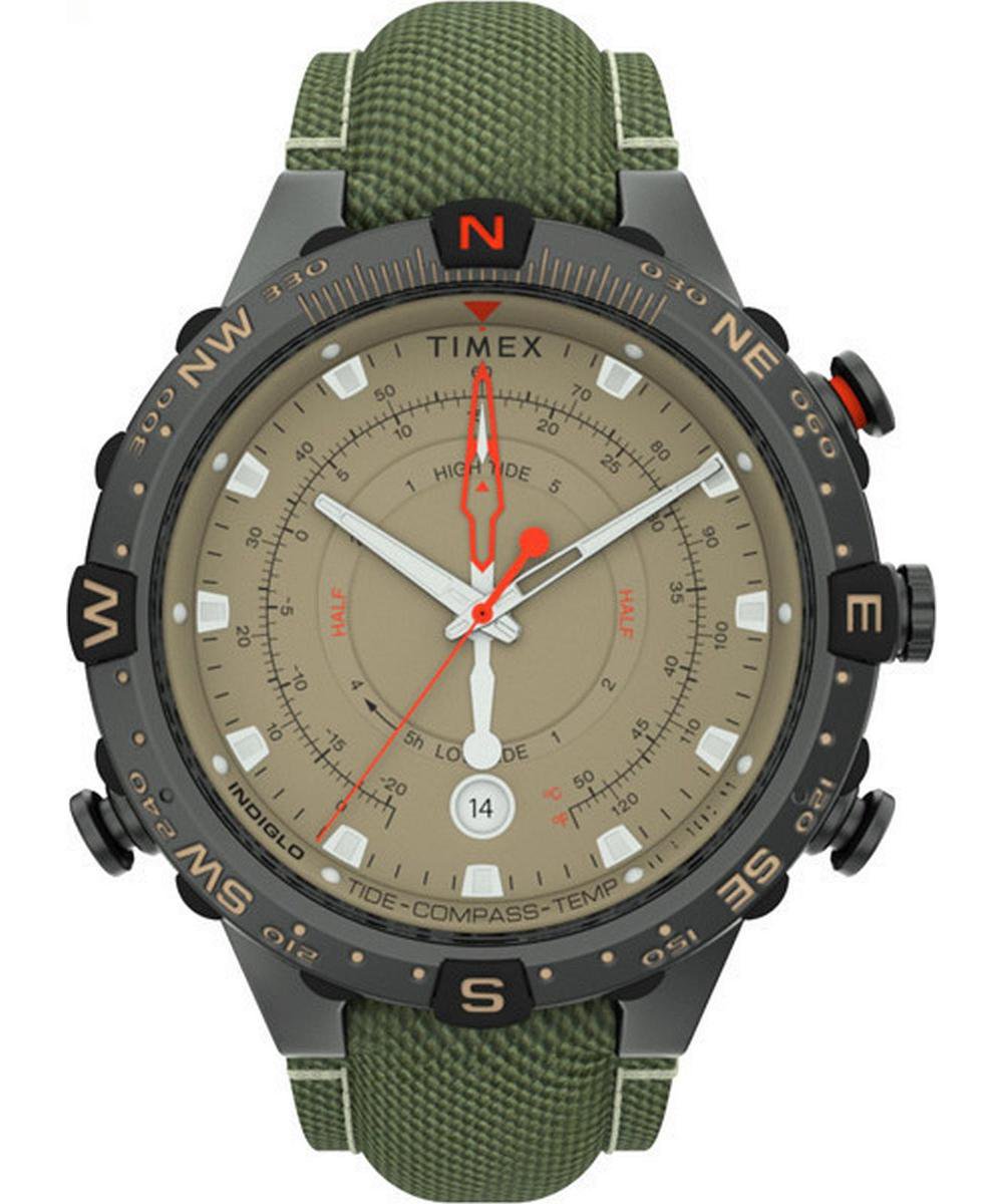 Timex Allied TW2T76500 Horloge - Textiel - Groen - Ø 46 mm