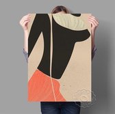 Abstract Female Silhouette Print Poster Wall Art Kunst Canvas Printing Op Papier Met Waterproof Inkt 42x60cm Multi-color