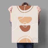 Basic Vormen Abstract Print Poster Wall Art Kunst Canvas Printing Op Papier Met Waterproof Inkt 30x42cm Multi-color