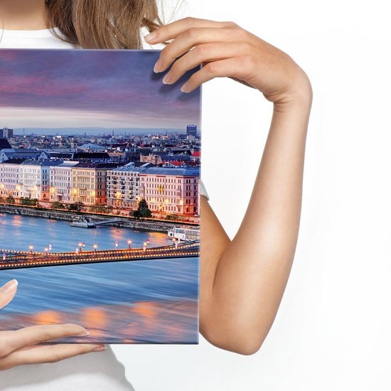 Peinture - Pont des Chaînes, Budapest, multicolore, impression nette