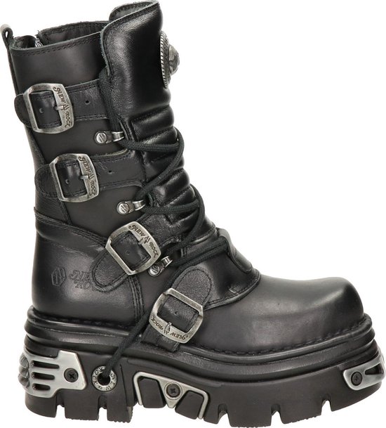 New Rock unisex veterboot - Zwart - Maat 38
