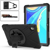 Tablet hoes geschikt voor Huawei MediaPad M6 10.8 Cover - Hand Strap Armor Case - Zwart