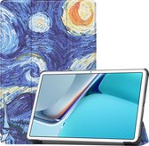 Tablet hoes geschikt voor Huawei MatePad 11 Inch (2021) - Tri-Fold Book Case - Sterrenhemel