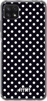 6F hoesje - geschikt voor Samsung Galaxy A22 5G -  Transparant TPU Case - Onyx Dots #ffffff