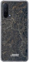 6F hoesje - geschikt voor OnePlus Nord CE 5G -  Transparant TPU Case - Golden Glitter Marble #ffffff