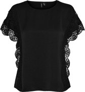 Vero Moda T-shirt Vmperi Ss Top Wvn 10250060 Black Dames Maat - L
